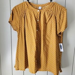 Mustard Dot Blouse